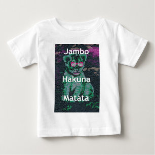 Groene leeuw met roze bril "Hakuna Matata" Art