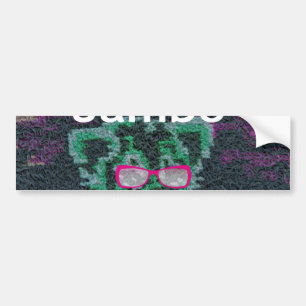 Groene leeuw met roze bril "Hakuna Matata" Art Bumpersticker