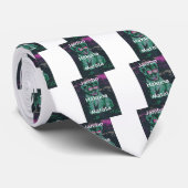 Groene leeuw met roze bril "Hakuna Matata" Art Stropdas (Opgerold)