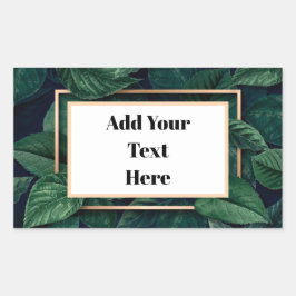 Groene lef-verzendlabels rechthoekige sticker