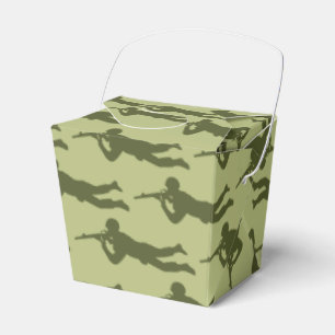 Groene Leger Mannen Sniper Pose Bedankdoosjes