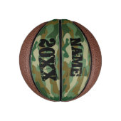 Groene legercamouflage, aangepaste naam mini baske basketbal (Verticaal)