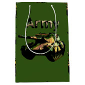 Groene legertank, middelgrote Gift Bag Medium Cadeauzakje (Voorkant)