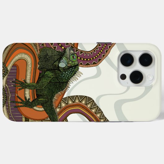 groene leguaan Case-Mate iPhone case (Achterkant (horizontaal))