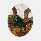groene leguaan keramisch ornament (Rechts)