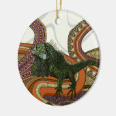 groene leguaan keramisch ornament (Links)