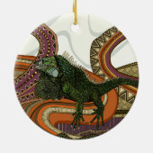 groene leguaan keramisch ornament (Achterkant)