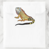 groene leguaan vierkante sticker (Tas)