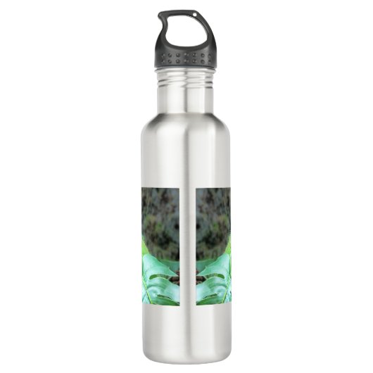 Groene leguaan waterfles (Achterkant)