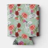 Groene Lente Bloemen: Hand getrokken Blikjeskoeler (Achterkant)