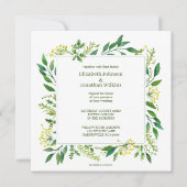 Groene lente botanische kruiden kaart (Voorkant)