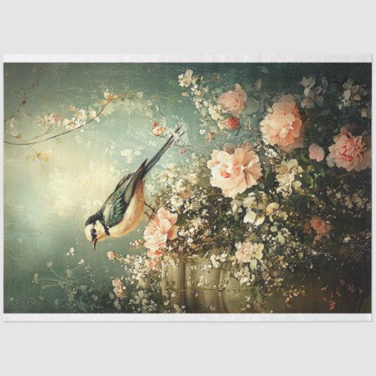 groene lentevogel tissuepapier (Voorkant)