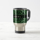 Groene leopard Animal Print Custom Reisbeker (Voorkant rechts)