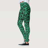 Groene Leopard Sparkle Leggings (Links)