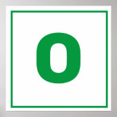 Groene letter O Poster (Voorkant)