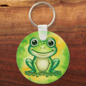 Groene leuke kikker sleutelhanger (Achterkant)