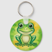 Groene leuke kikker sleutelhanger (Achterkant)