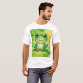 Groene leuke kikker t-shirt (Voorkant volledig)