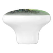 Groene levensboom keramische knop (Zijkant)