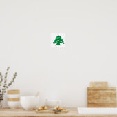 Groene Libanese cedar-boom Poster (Keuken)