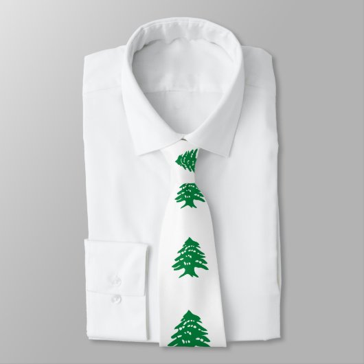 Groene Libanese cedar-boom Stropdas (Gebonden)