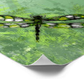 Groene libellen afdrukken poster (Hoek)