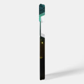 Groene lichtgevende libel vlucht iPhone hoesje (Linkerkant)