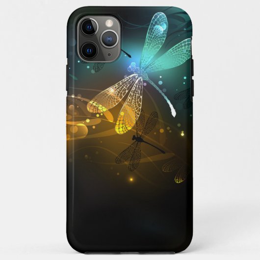 Groene lichtgevende libelvlucht Case-Mate iPhone case (Achterkant)