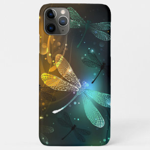 Groene lichtgevende libelvlucht iPhone 11 pro max hoesje