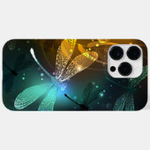 Groene lichtgevende libelvlucht Case-Mate iPhone case (Achterkant (horizontaal))