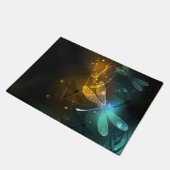 Groene lichtgevende libelvlucht deurmat (Schuin)