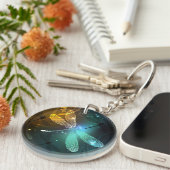 Groene lichtgevende libelvlucht sleutelhanger (Voorkant Rechts)