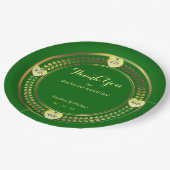 Groene Liefde Bruiloften Papier Feest Evenementen Papieren Bordje (Gekanteld)