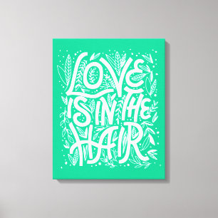 Groene liefde zit in de lucht canvas afdruk