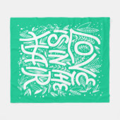 Groene liefde zit in de lucht fleece deken (Voorkant (Horizontaal))