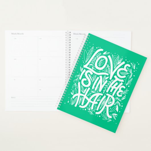 Groene liefde zit in de lucht planner (Display)