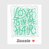 Groene liefde zit in de lucht sticker (Vel)
