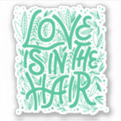 Groene liefde zit in de lucht sticker (Voorkant)