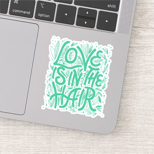 Groene liefde zit in de lucht sticker (Detail)