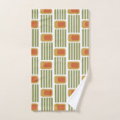 Groene lijnen en dozen bad handdoek (Handdoek)