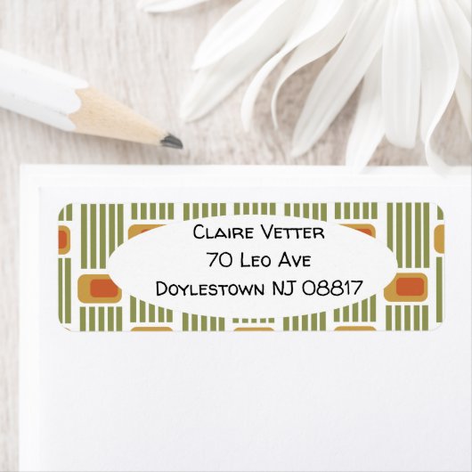 Groene lijnen en dozen etiket (Insitu)