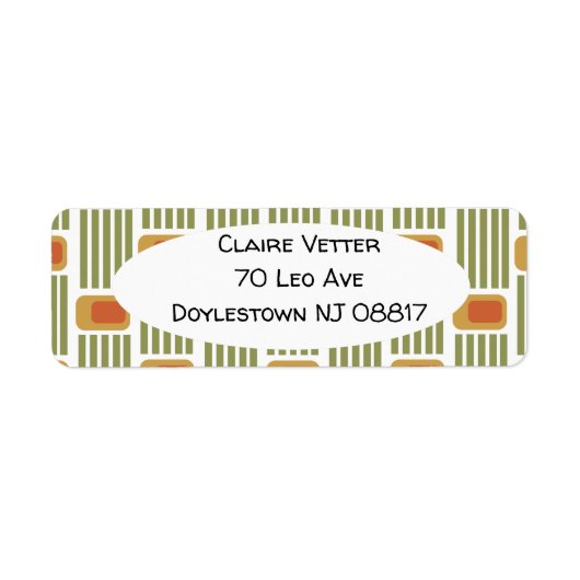 Groene lijnen en dozen etiket (Voorkant)