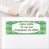 Groene lijnen en dozen etiket (Insitu)