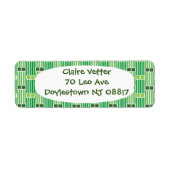 Groene lijnen en dozen etiket (Voorkant)