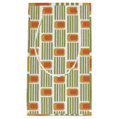 Groene lijnen en dozen klein cadeauzakje (Voorkant)