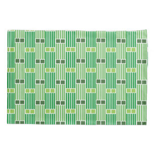 Groene lijnen en dozen kussensloop