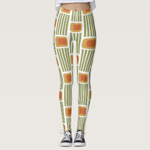 Groene lijnen en dozen leggings
