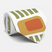 Groene lijnen en dozen stropdas (Opgerold)