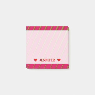 Groene lijnen op Crimson Pattern & de Nota van de Post-it® Notes
