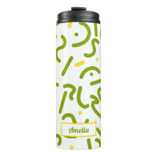 Groene Lijnen Thermokop Thermosbeker